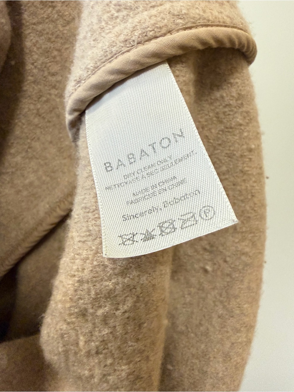 Babaton Tan Wool-Blend Button Jacket - Picture 4 of 5